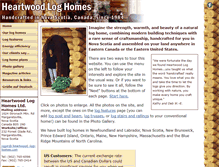 Tablet Screenshot of heartwood-log-homes.com